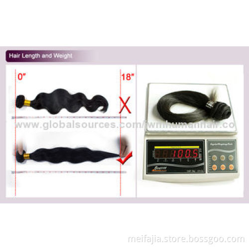 Hot Promotional 100% Virgin Peruvian Bundle Human Hair Extensions, Color #1, Wholesale PriceNew